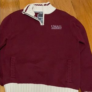 UMass Amherst QuarterZip Sweater